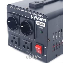 Transformateur de conversion de tension 230V-110V 110V-230V 2000 W Heavy Duty