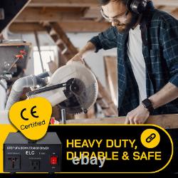Transformateur de convertisseur de tension ELC T-1000 de 1000 watts avec protection par disjoncteur
