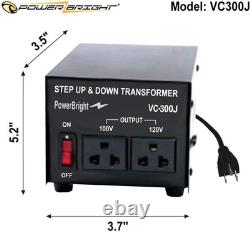Transformateurs de tension japonais 300 Watts, élévateurs et abaisseurs Japon 300