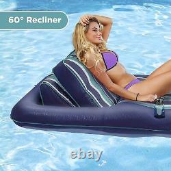 Transmettre ce titre en français: Flotteur de piscine convertible Aqua Premium, gonflable, résistant, très grand.
