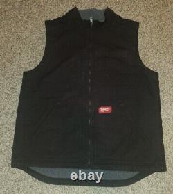 Veste Milwaukee pour hommes doublée de sherpa de haute qualité en coton Taille X-Large Noir