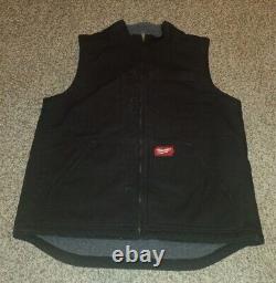 Veste Milwaukee pour hommes doublée de sherpa de haute qualité en coton Taille X-Large Noir